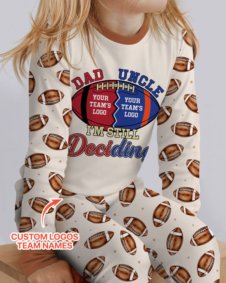 I'm Still Deciding House Divided - Upload Two Team Logo Bamboo Two Piece Long Sleeve Pajama Set