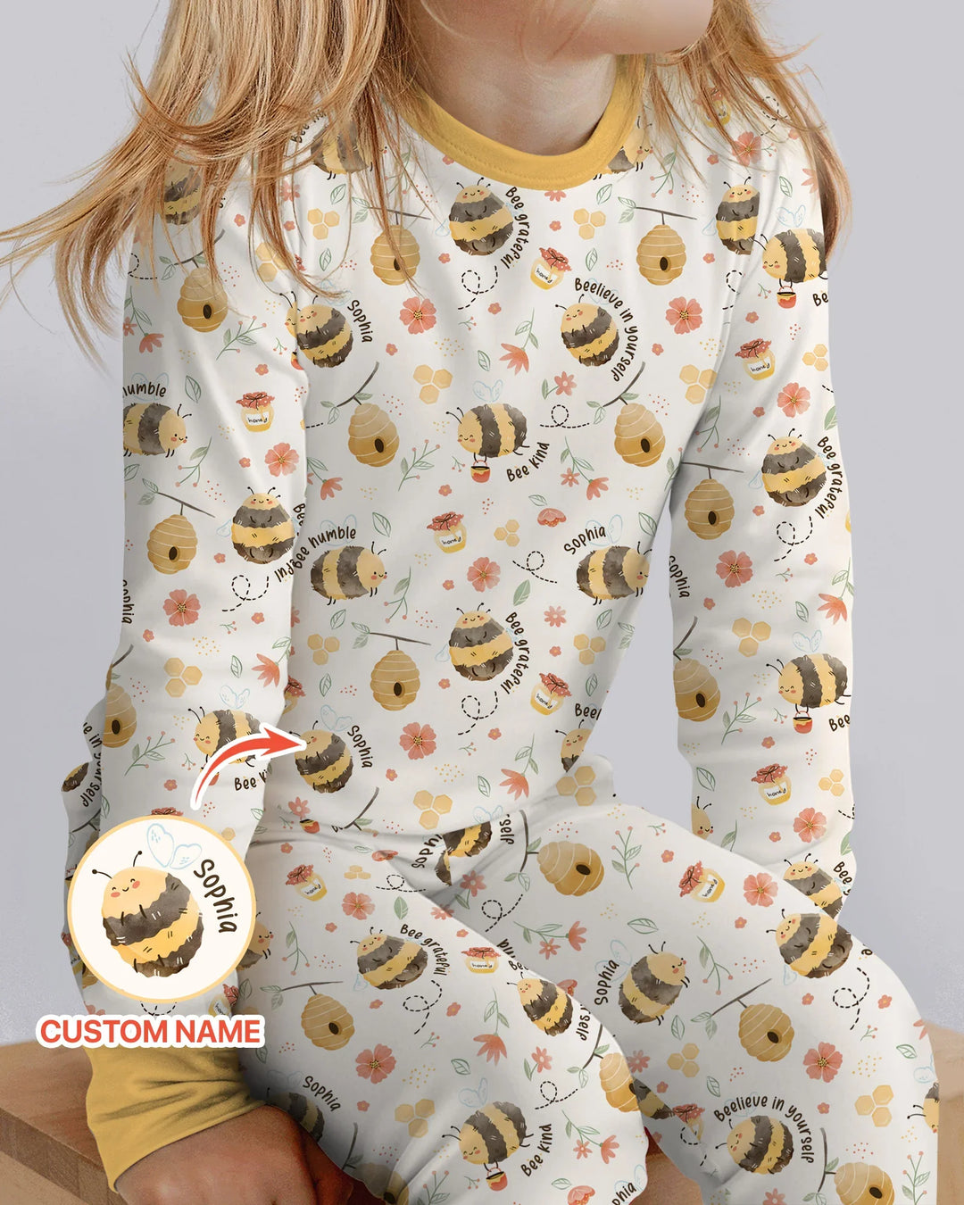 Zweiteiliges Langarm-Pyjama-Set mit Sommerfrüchten