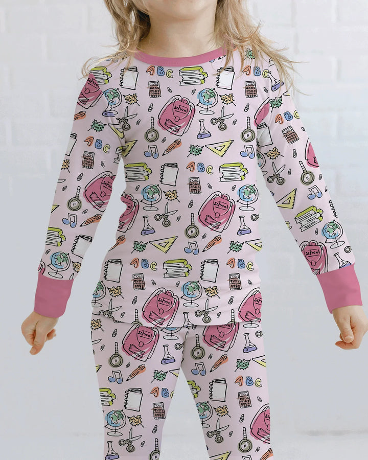 Zweiteiliges Langarm-Pyjama-Set mit Sommerfrüchten