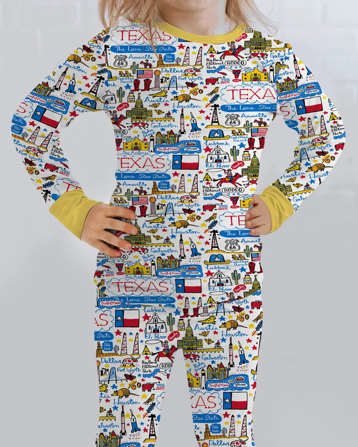 Zweiteiliges Langarm-Pyjama-Set mit Sommerfrüchten
