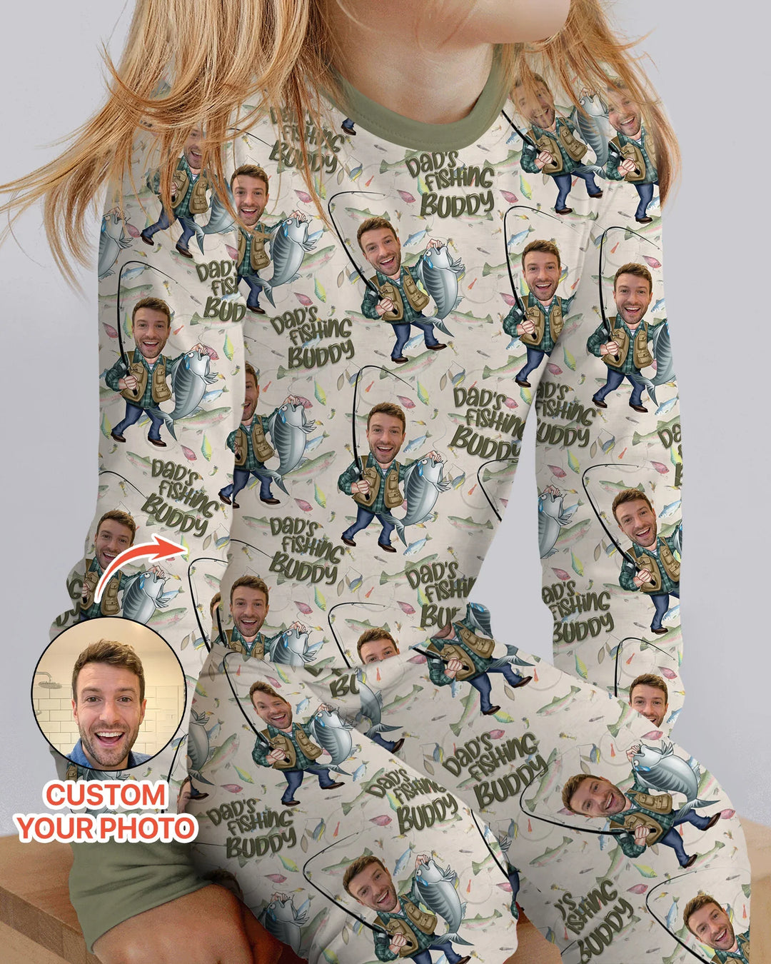 Zweiteiliges Langarm-Pyjama-Set mit Sommerfrüchten
