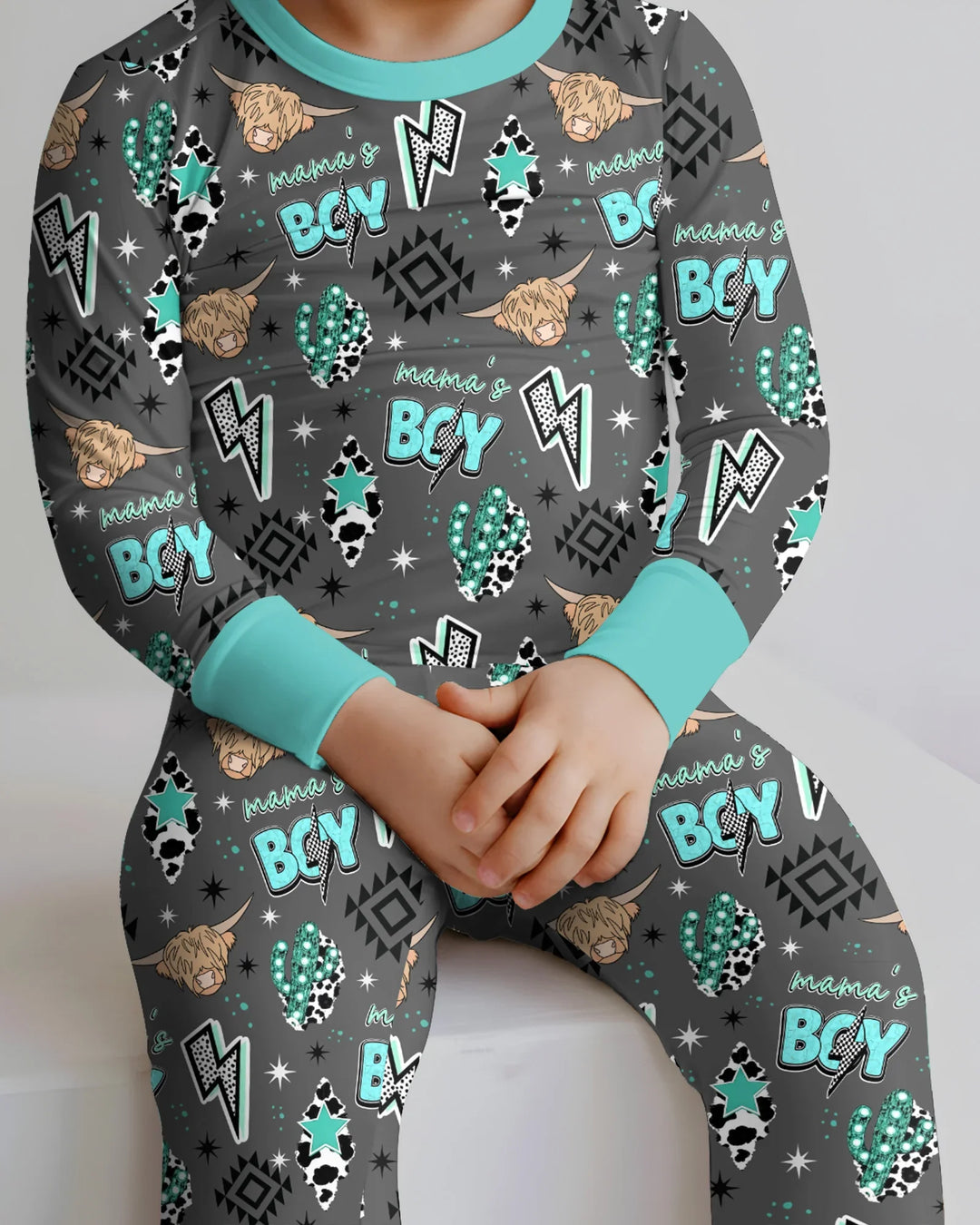 Zweiteiliges Langarm-Pyjama-Set mit Sommerfrüchten