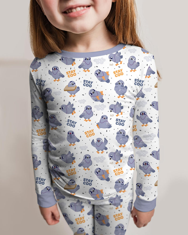 Pigeon Stay Coo Bamboo Two Piece Long Sleeve Pajama Set
