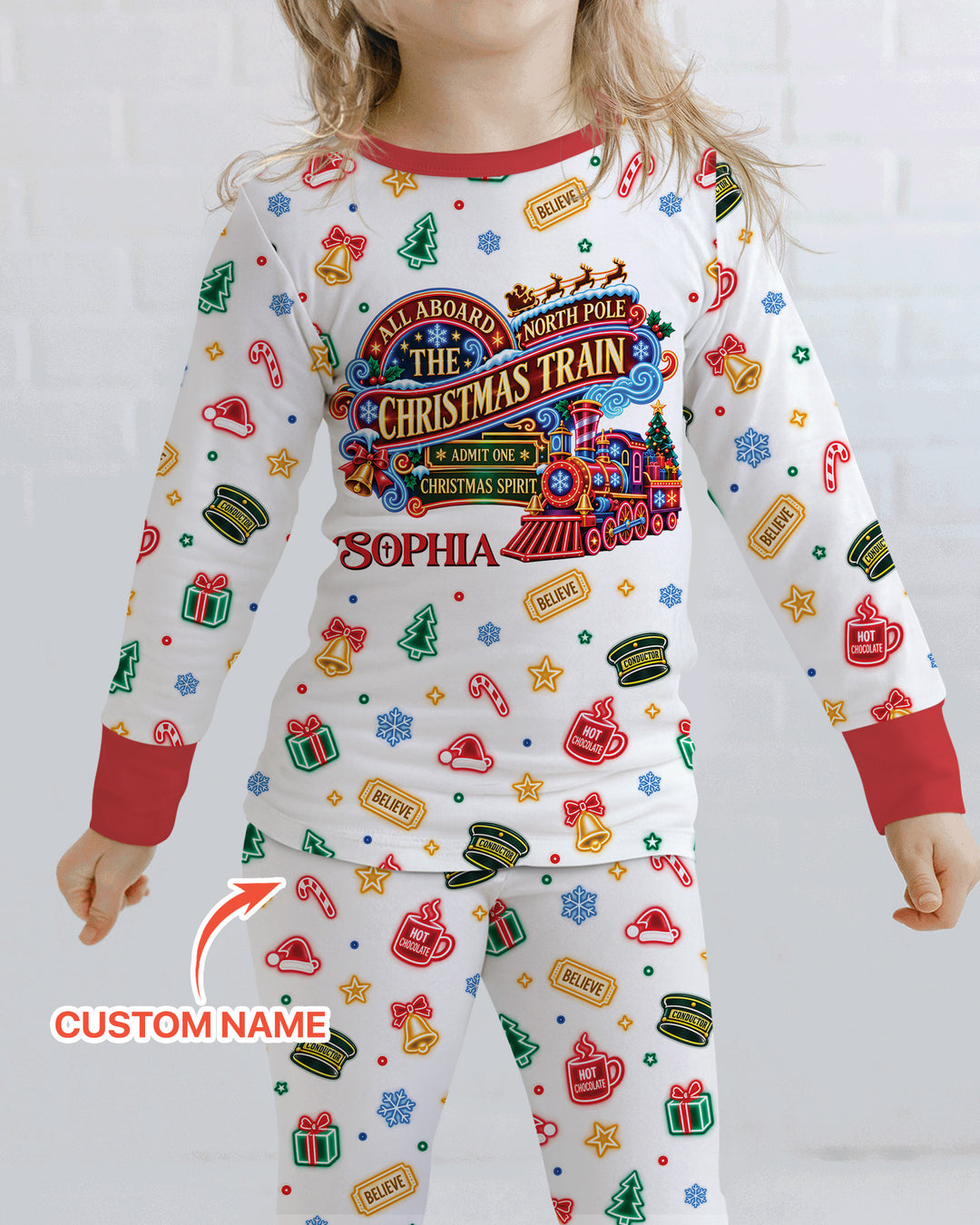 Christmas Spirit Express Bamboo Two Piece Long Sleeve Pajama Set