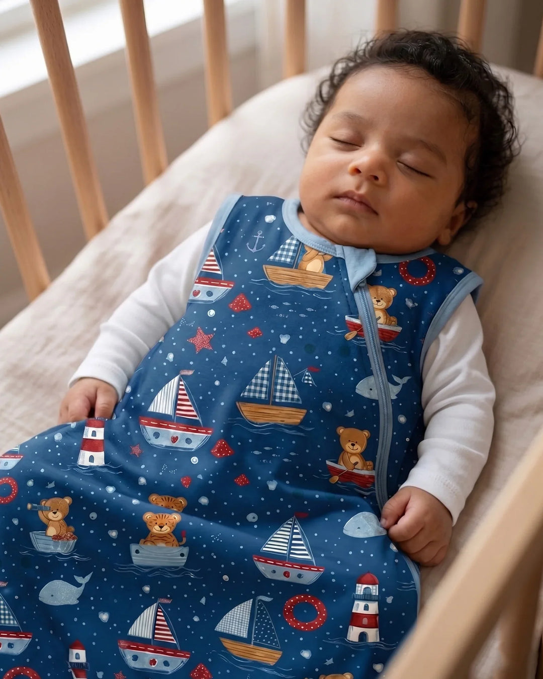 Teddy Bear Boat Bamboo Sleep Bag
