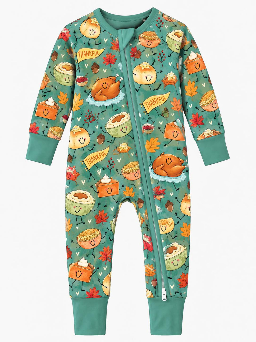 Thankful Thanksgiving Feast Bamboo Convertible Zippy