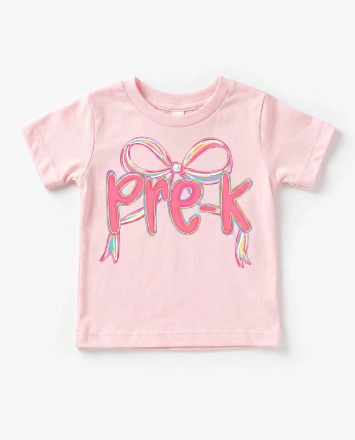 Pre-K Sweet Bow Bamboo Crewneck T-Shirt