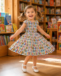 Rainbow Bookshelf Bamboo Twirl Dress