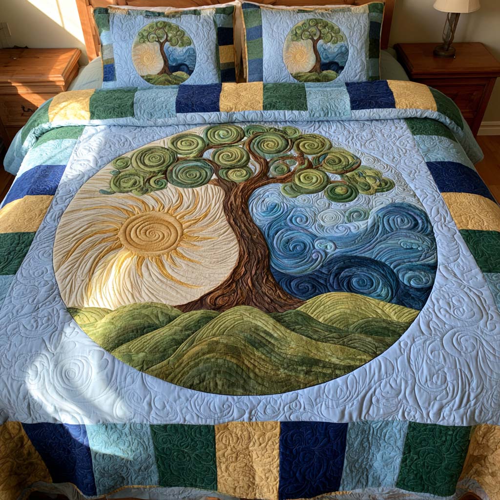 Timeless Life Tree Bamboo Quilt Bedding Set