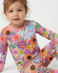 Regenbogenblüten Bambus Zweiteiliger Pyjama