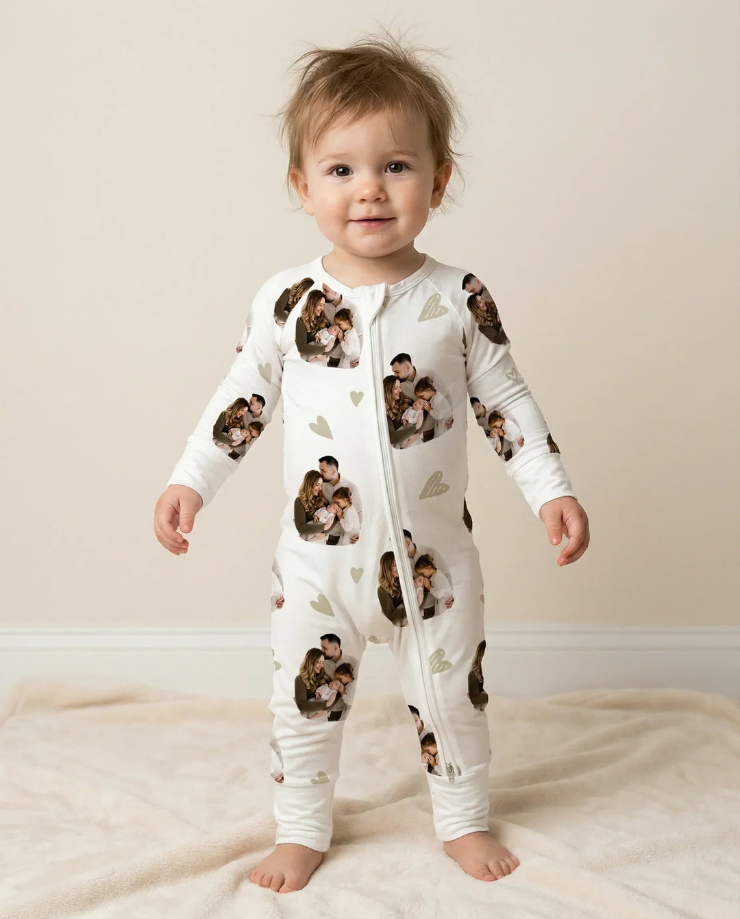 Benutzerdefiniertes Gesicht All Over Print Baby Convertible Zippy