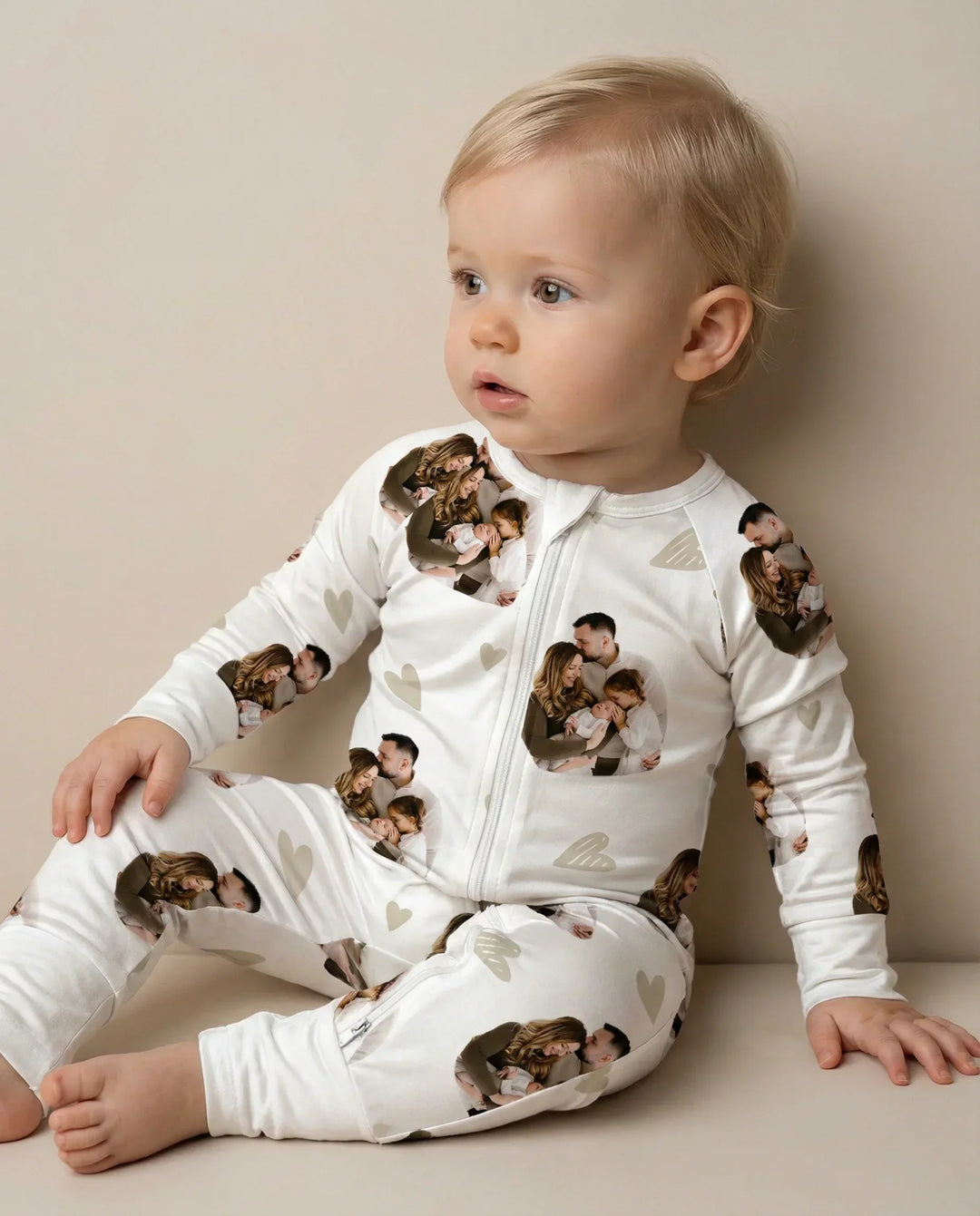 Benutzerdefiniertes Gesicht All Over Print Baby Convertible Zippy