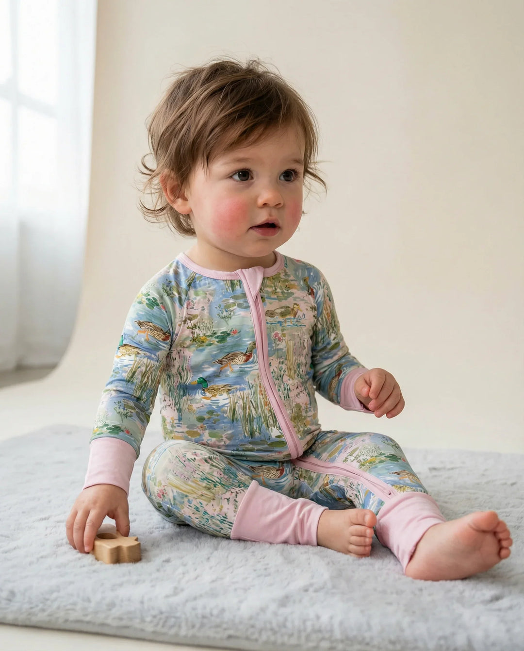 Gerippte Babykleidung mit individuellem Foto - Weich &amp; Skizzenhaft