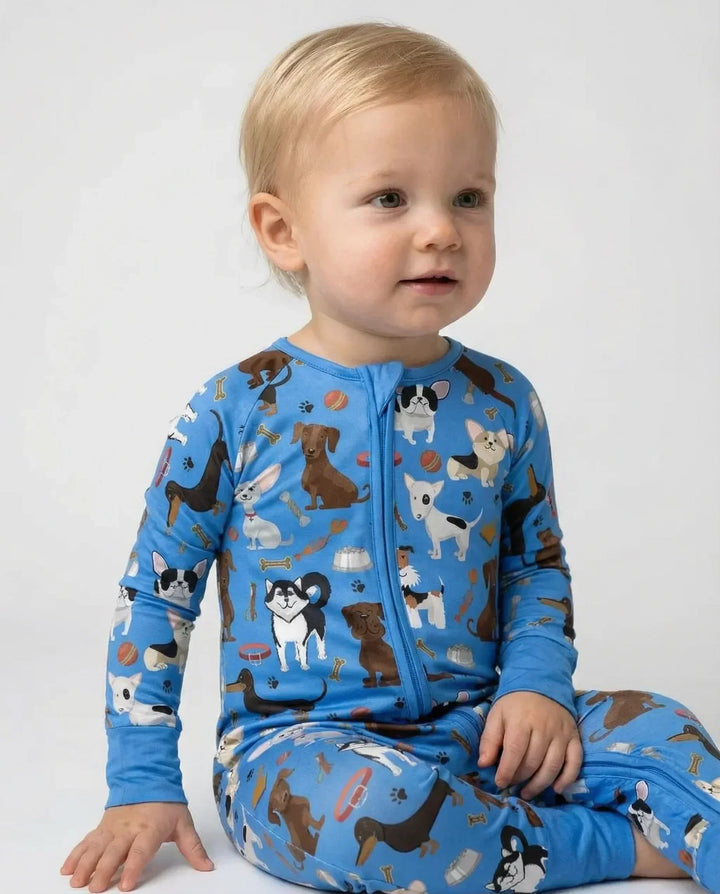 Dapper Dogs Bambus Overall mit Reißverschluss
