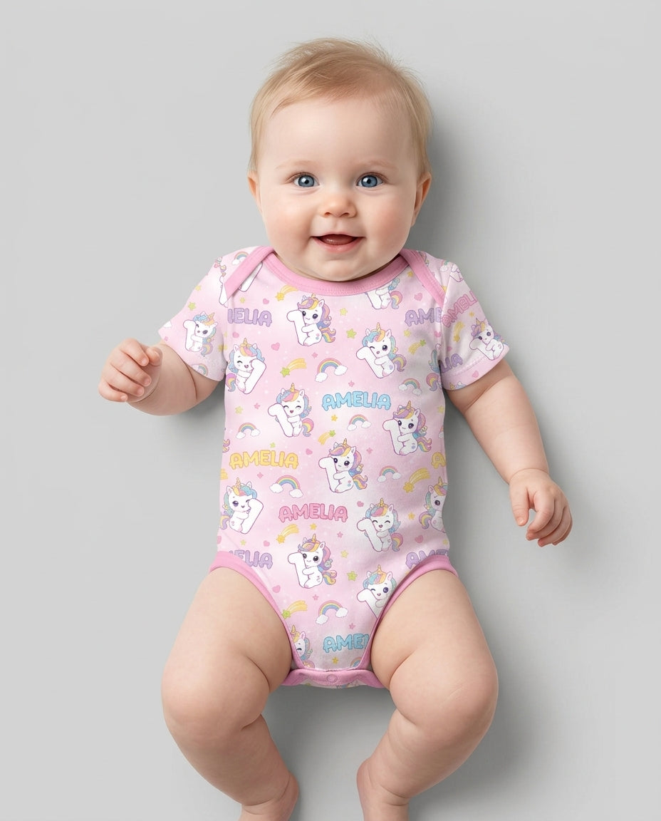 Gerippte Babykleidung mit individuellem Foto - Weich &amp; Skizzenhaft