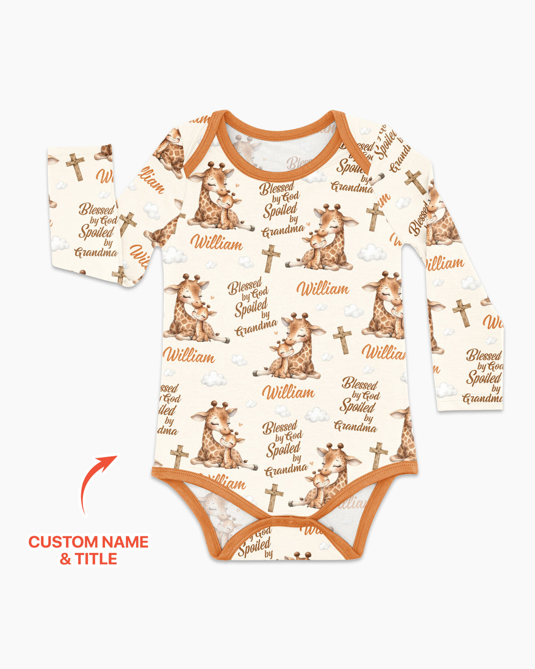 Gerippte Babykleidung mit individuellem Foto - Weich &amp; Skizzenhaft