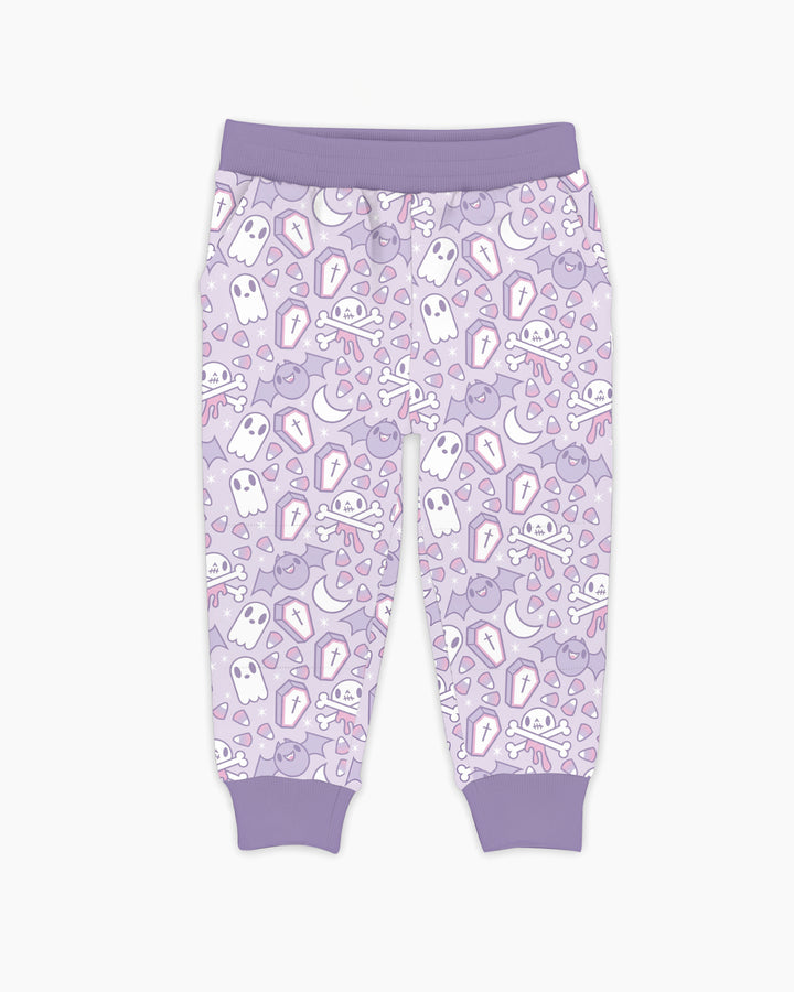 Cute Ghost Halloween Pastel Purple Spooky Bamboo Jogger
