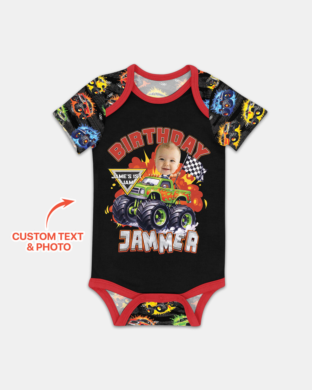 Birthday Truck Rally Bamboo Bodysuit