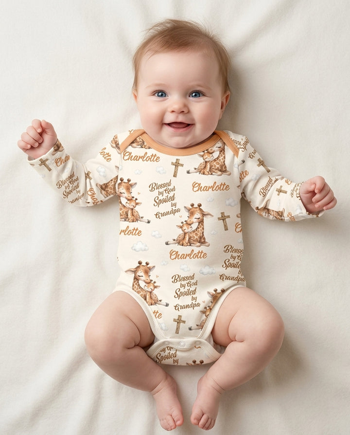 Gerippte Babykleidung mit individuellem Foto - Weich &amp; Skizzenhaft