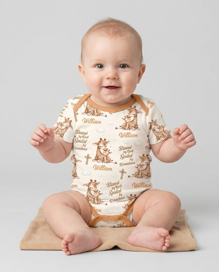 Gerippte Babykleidung mit individuellem Foto - Weich &amp; Skizzenhaft