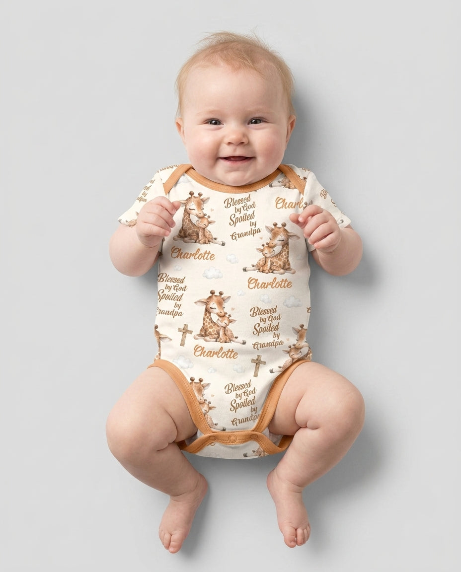 Gerippte Babykleidung mit individuellem Foto - Weich &amp; Skizzenhaft