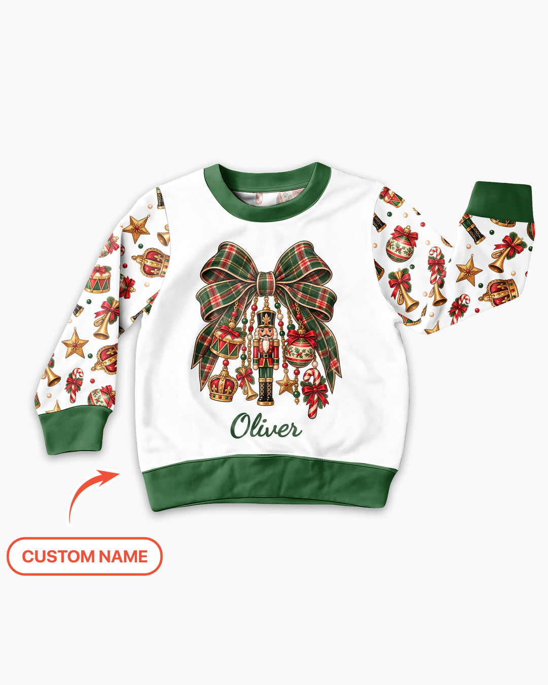 Custom Name Nutcracker The Bow Bamboo Crewneck Sweatshirt