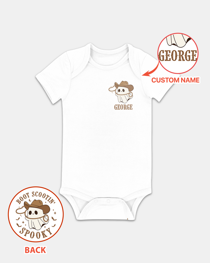 Personalized Boot Scooting Spooky Bamboo Bodysuit