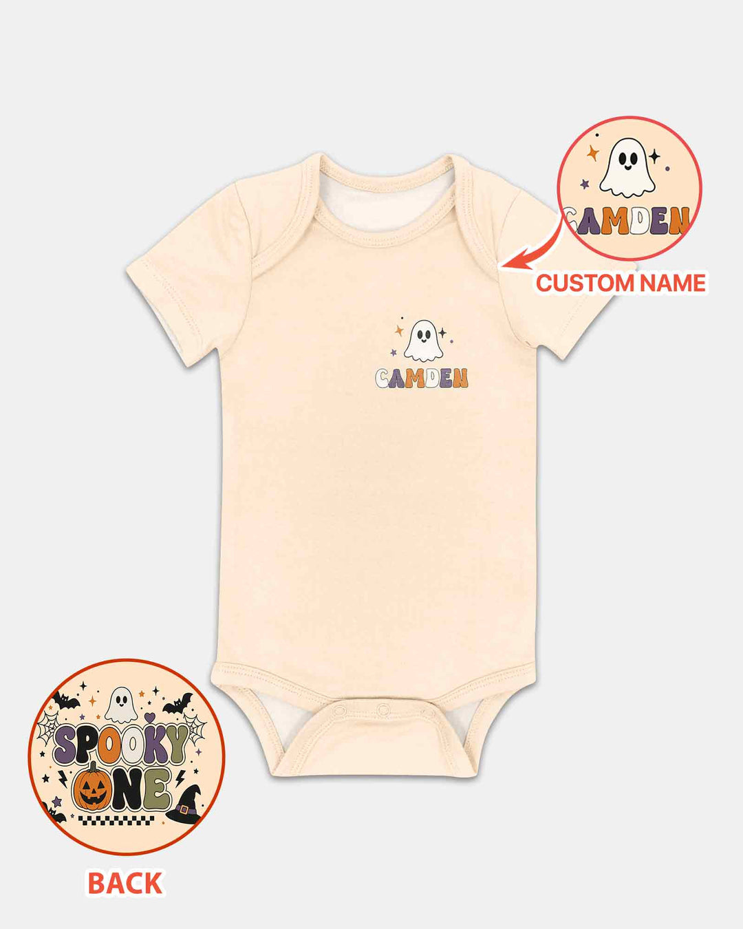 Personalized Spooky One Halloween Baby Bamboo Bodysuit