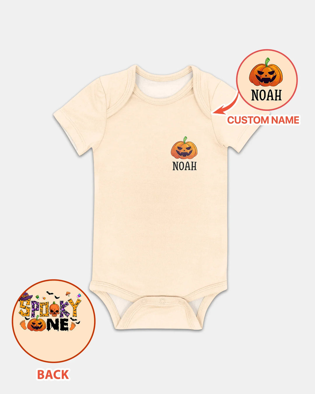 Personalized Spooky One First Birthday Halloween Bamboo Bodysuit