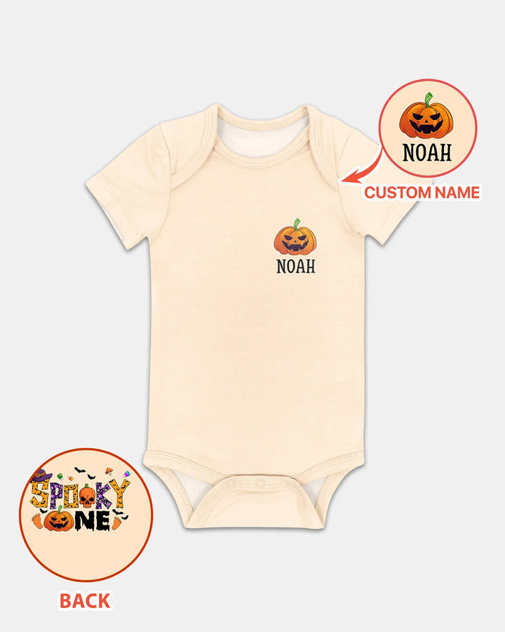 Personalized Spooky One First Birthday Halloween Bamboo Bodysuit