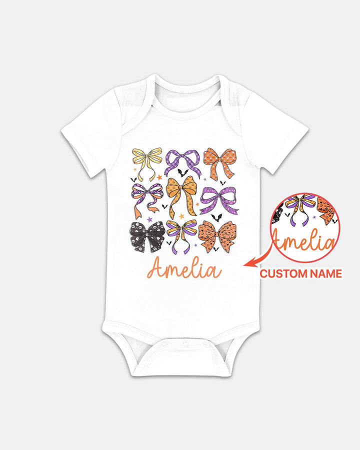 Personalized Halloween Ribbon Bamboo Bodysuit