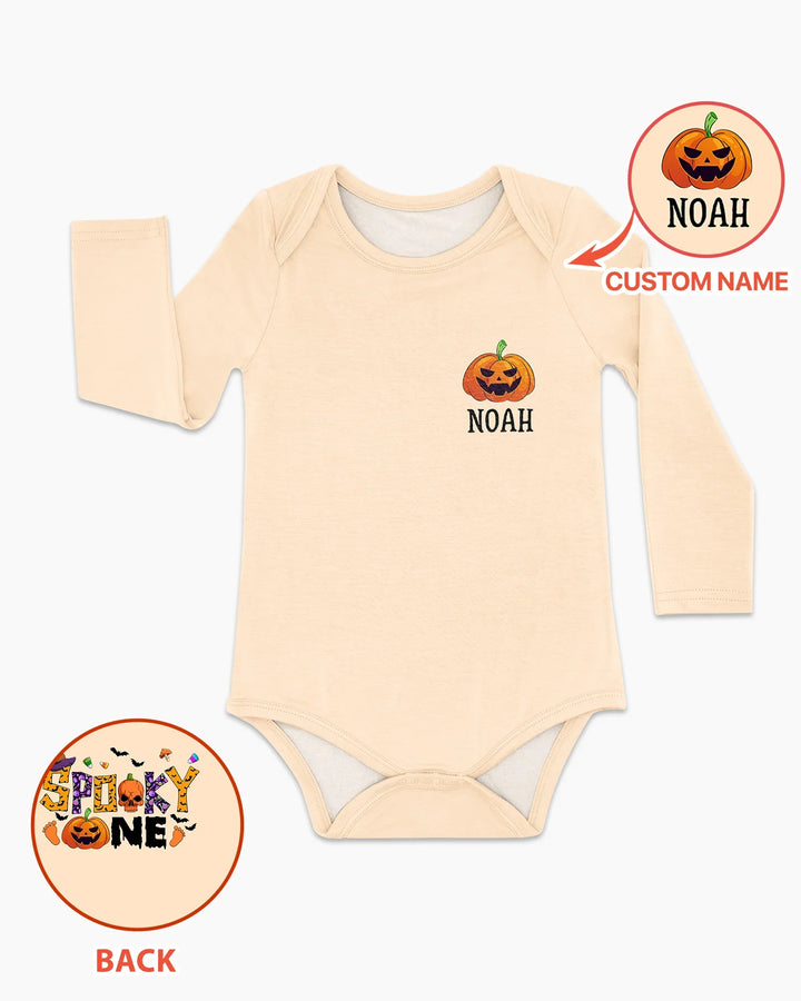 Personalized Spooky One First Birthday Halloween Bamboo Bodysuit