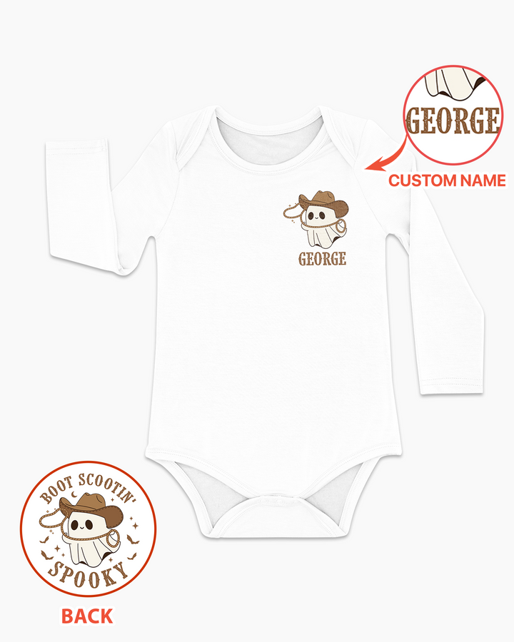 Personalized Boot Scooting Spooky Bamboo Bodysuit