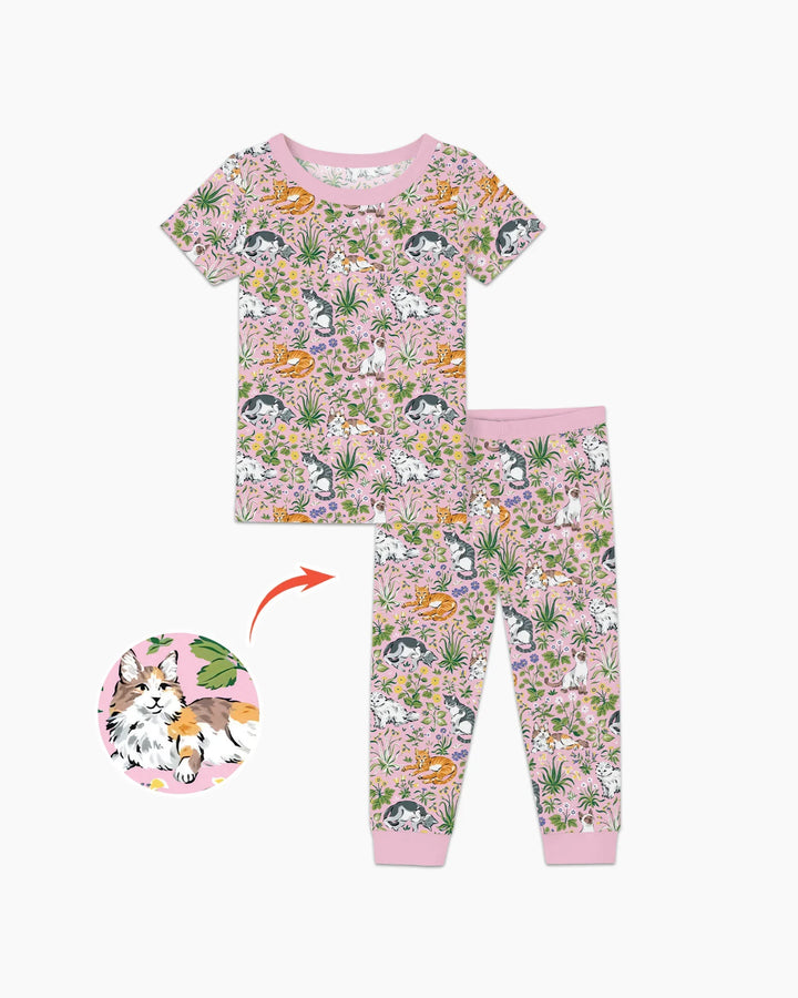Zweiteiliges, kurzärmliges Pyjama-Set mit Marienkäfern