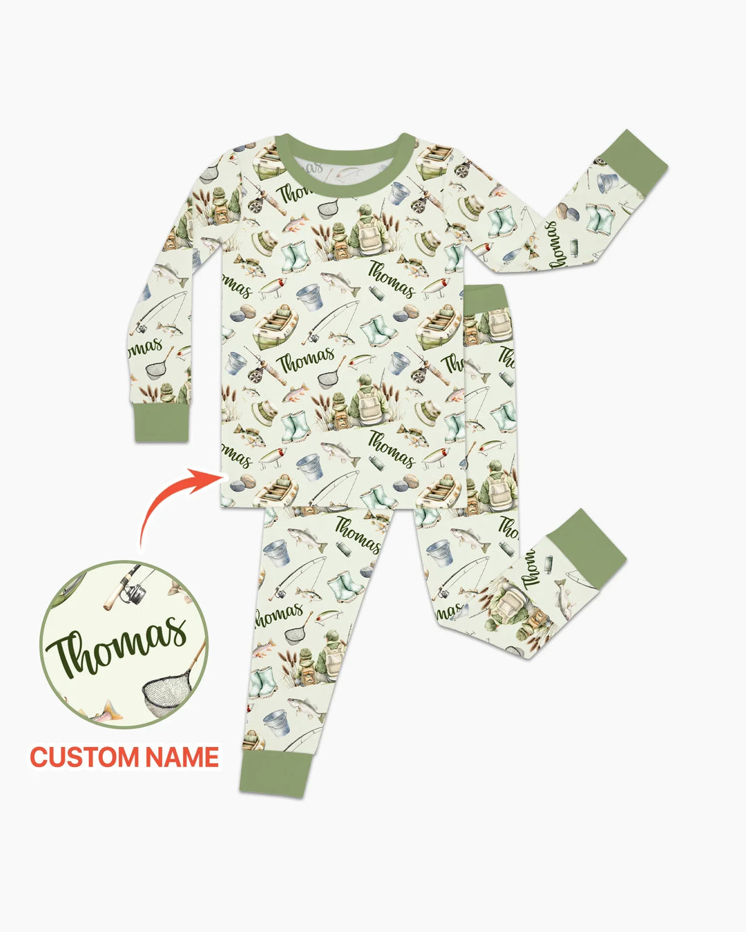 Zweiteiliges Langarm-Pyjama-Set mit Sommerfrüchten