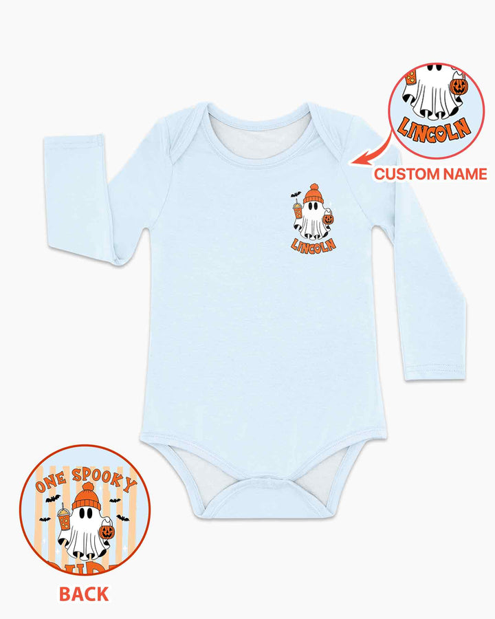 Personalized One Spooky Dude Halloween Baby Birthday Halloween Bamboo Bodysuit