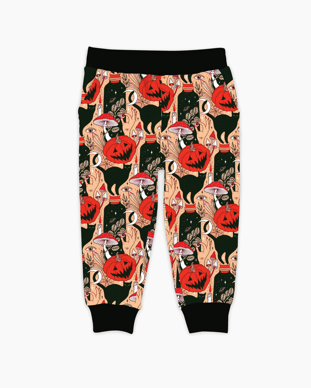 Black Cat And Pumpkin Halloween Bamboo Jogger