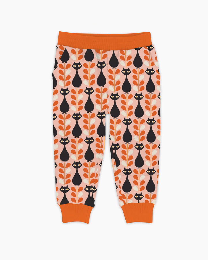 Retro Black Cat Garden Bamboo Jogger