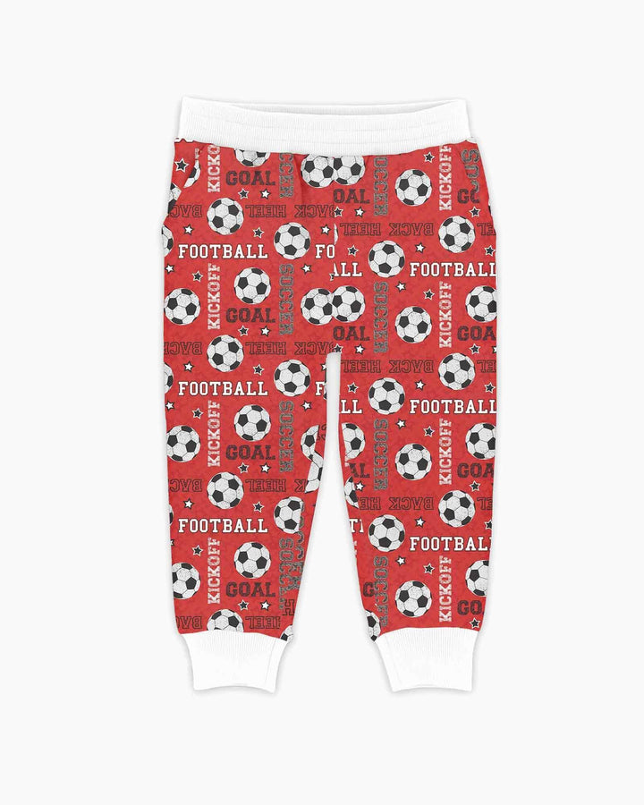 Red Soccer Ball Bamboo Jogger