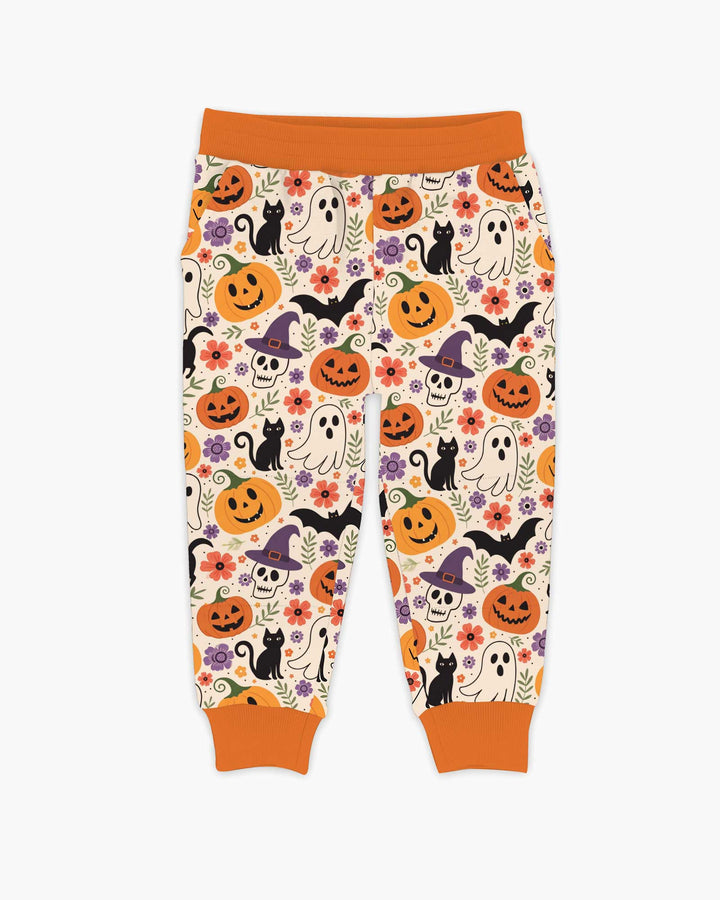 Spooky Halloween Floral Delight Bamboo Jogger