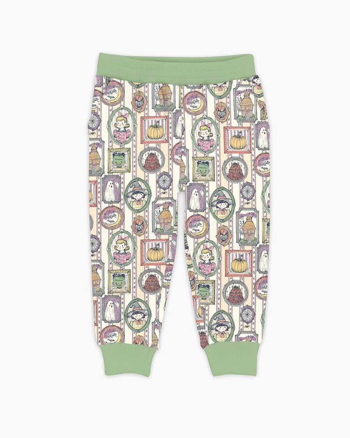 Vintage Halloween Ghost Pumpkin Portraits Bamboo Jogger