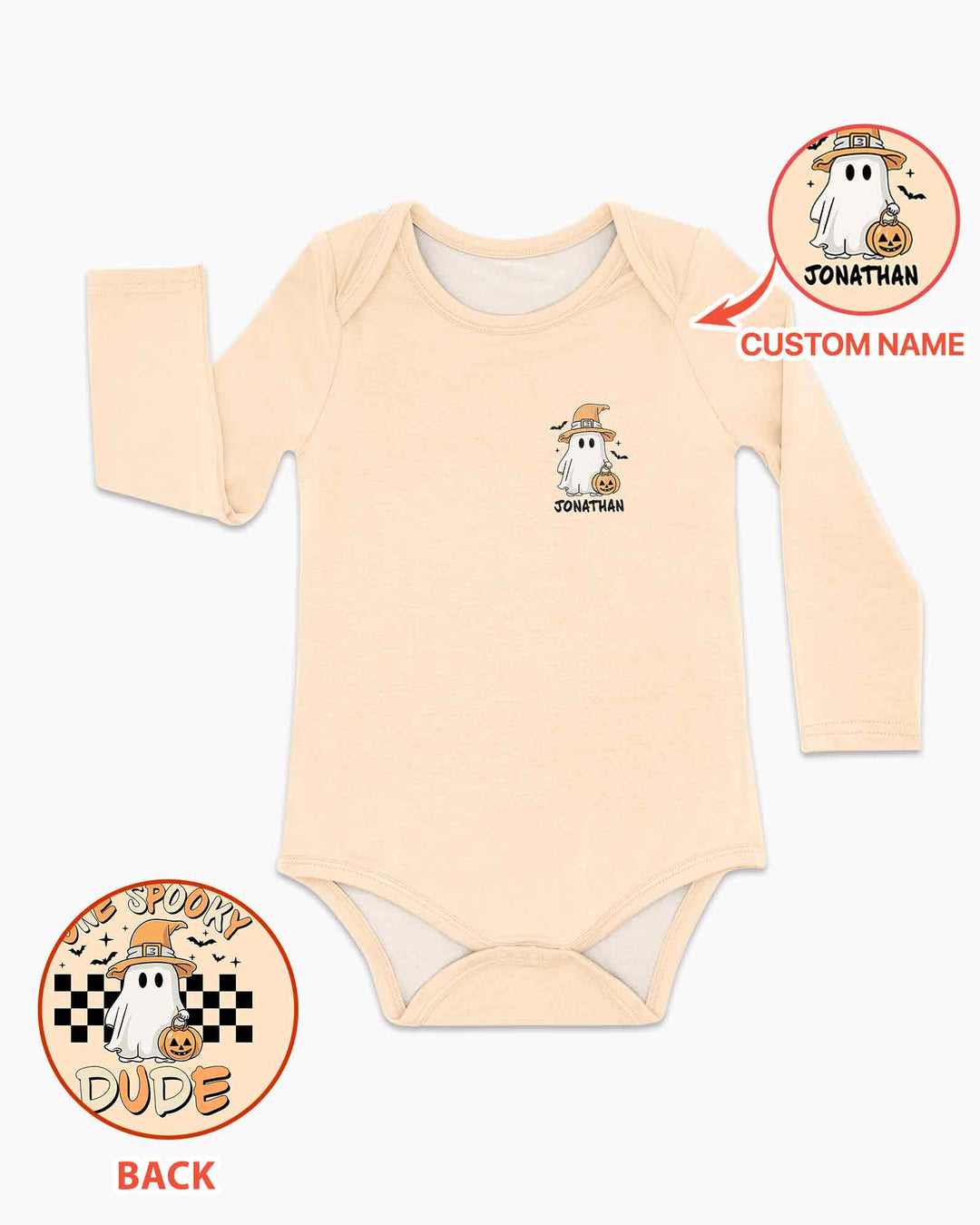Personalized One Spooky Dude First Halloween Bamboo Bodysuit