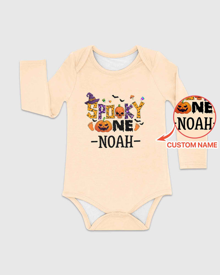 Personalized Spooky One First Birthday Halloween Bamboo Bodysuit