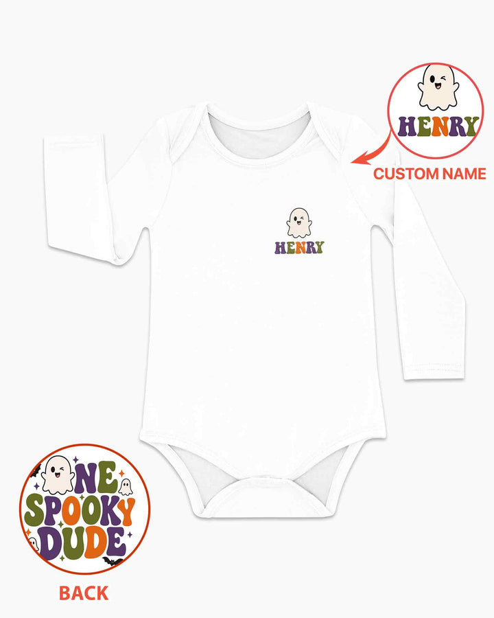 Personalized Halloween First Birthday Bamboo Bodysuit
