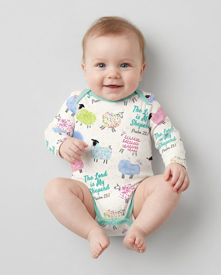 Gerippte Babykleidung mit individuellem Foto - Weich &amp; Skizzenhaft