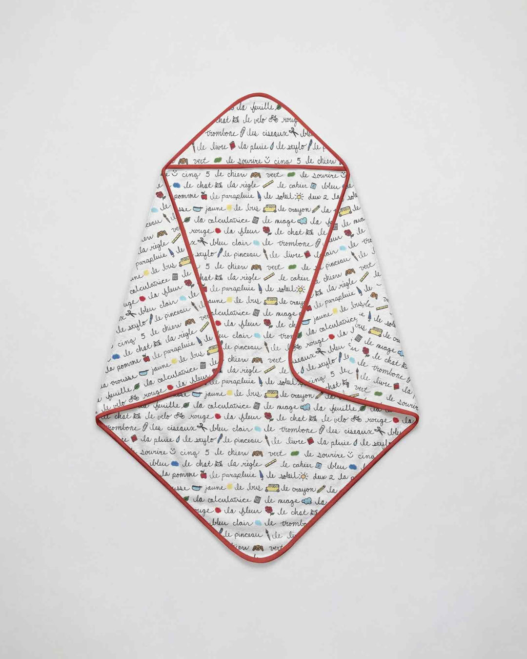 French Classroom Notes Hooded Bamboo Towel Set