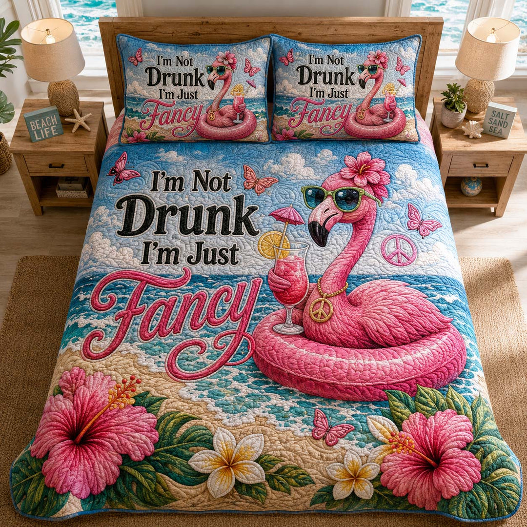 Tropical Flamingo Dreams Bamboo Quilt Bedding Set