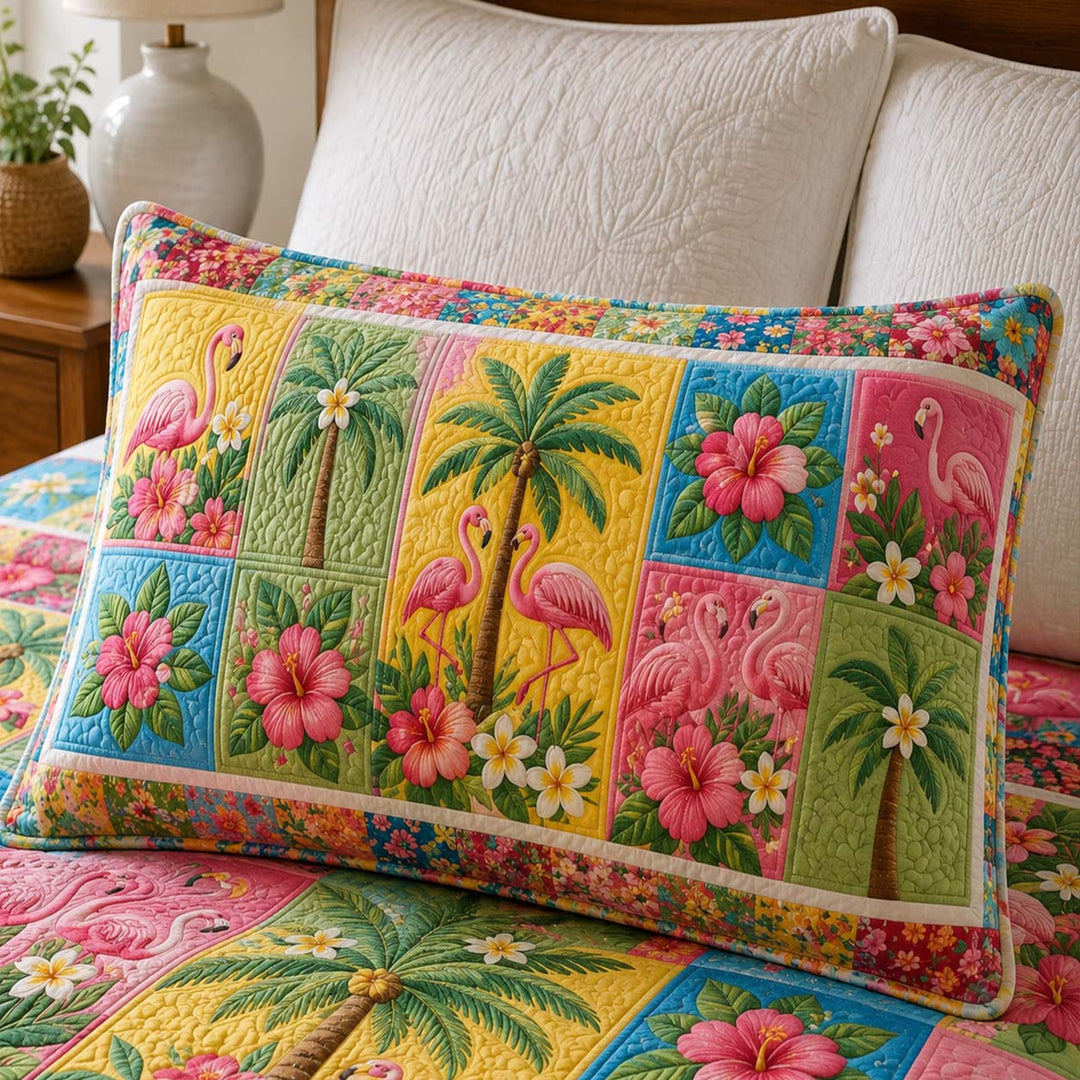 Tropical Glow Bamboo Quilt Pillow Case