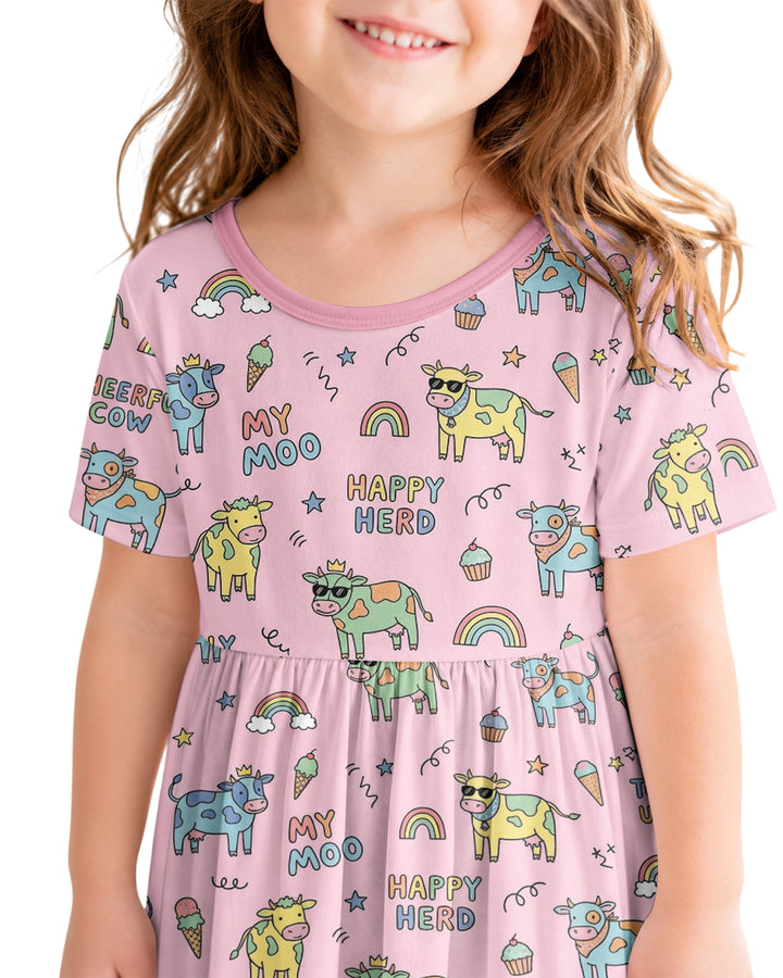 Not Your Ordinary Cow Bamboo Twirl Dress
