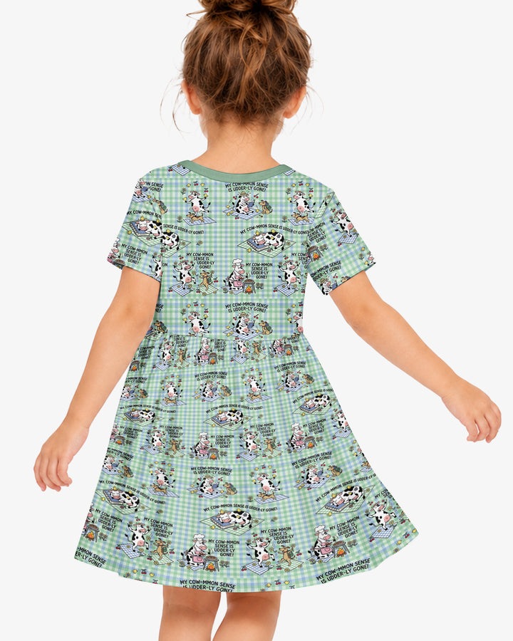 Common Sense Is Udderly Gone Bamboo Twirl Dress